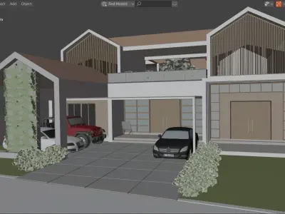 Modern Tropical House  3D model