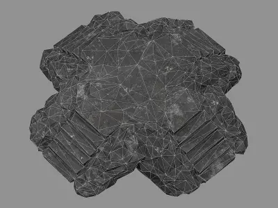 Staris Rock 08 Low-poly 3D model