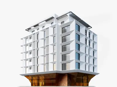 3D Residential small geometrical building SG1 3D model