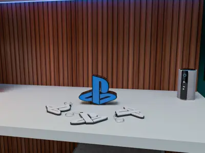 PLAYSTATION LAMP LED 3D print model