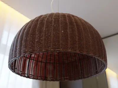 Wicker chandelier odeon light buta 3D model