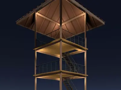 Tropical tower 26A02 3D model