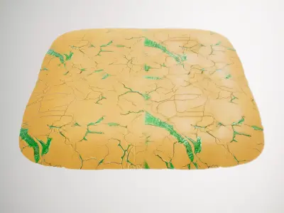 HQ PBR Textures Set SciFi Cracked Gold with Glowing Veins Texture