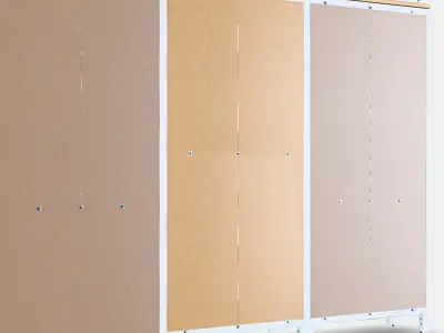 HEMNES Storage combination w doors-drawers Low-poly 3D model