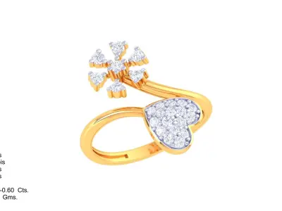 Women Ring  Render 3dm STL OBJ FBX Details 3D print model 155