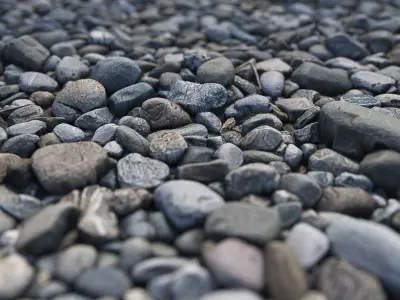 Pebbles ground HQ 3D model