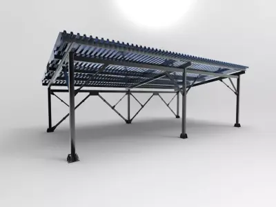 Hangar industrial construction 3D model 3D model
