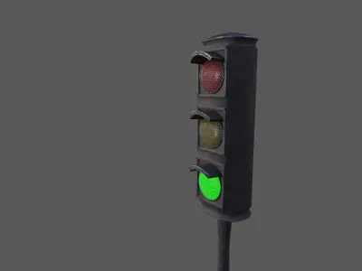 Urban Traffic Light Pack Low-poly 3D model