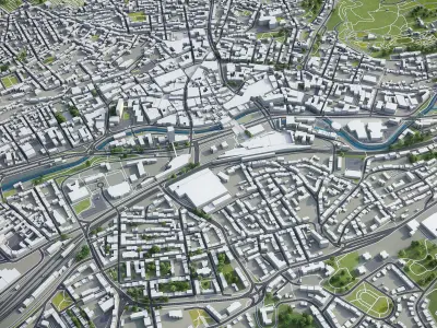 Wuppertal  Low-poly 3D model