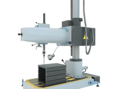 Machine tool radial drilling press 2K52 3D model