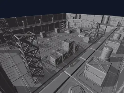 SciFi elements set 3D model