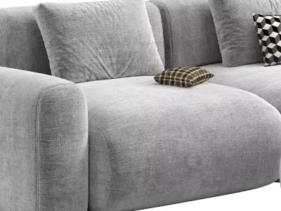 Sofa Mail Low-poly 3D model
