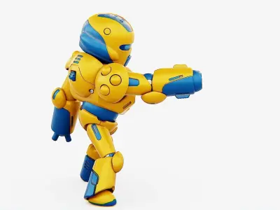 COMBAT DROID COLOBO  RIGGED 3D model