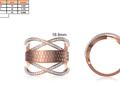 Ladies-Elegant Stone Rings For Womens 66 3D print model