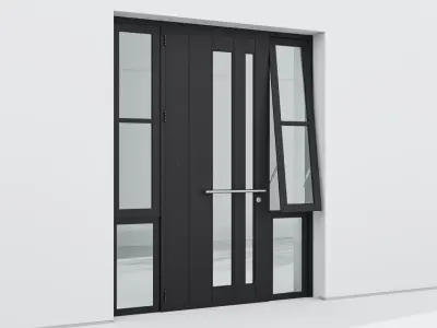 Aluminium door 272 3D model