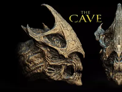 The cave Creature Head 3D model