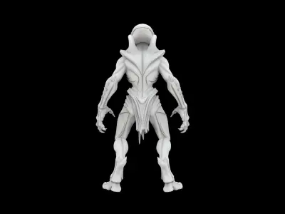 Alien Monster 3D Print Model Sci-Fi Extraterrestrial Creature 3D print model