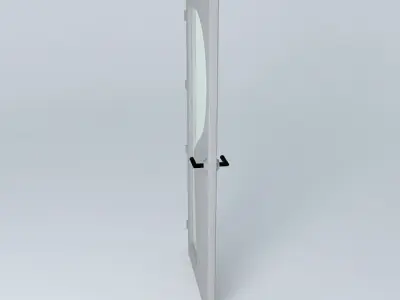 Letter P 3D door very detail with glass lock and hinger Free 3D model