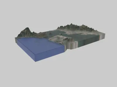 San Francisco City Low-poly 3D model