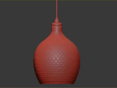 Lamp Hanging Round Ombre 3D model