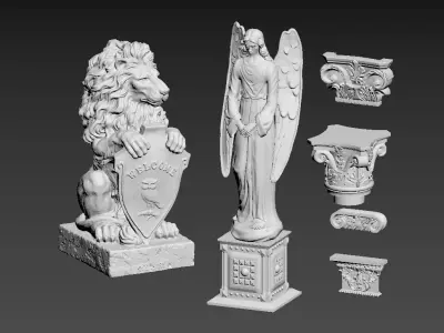 European-style sculpture 3D model