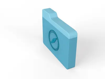 Icon Folder Safari 3D Model Low-poly 3D model