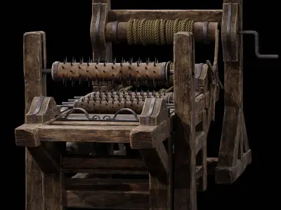 NANITE MODULAR TORTURE RACK - 5-PIECE MEDIEVAL DEVICE PACK Low-poly 3D model