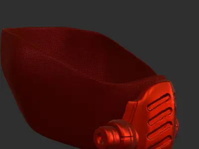 Gas mask helmet 3d model scifi Low-poly  Low-poly 3D model