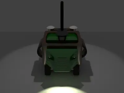 grabbot tractor with light Free 3D model