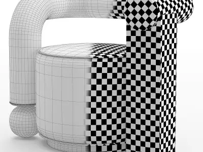 Galatea Armchair Low-poly 3D model