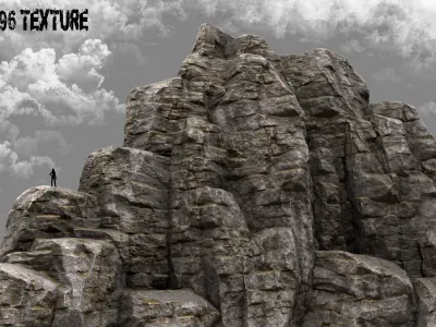Rock Mount Low-poly 3D model order