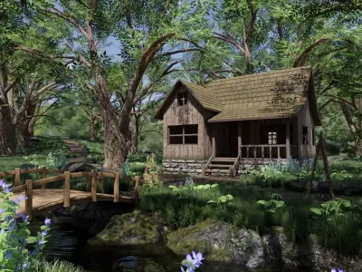 Medieval Scene 3D model