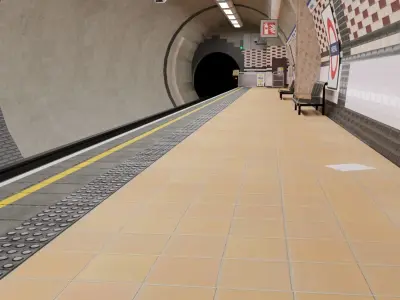 London Subway Station 3D model