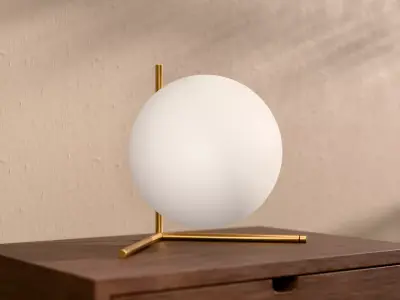 Table Lamp Low-poly 3D model 6