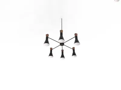 Brentston Metal Chandelier Black 3D model