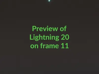 Animated Lightning v20 Low-poly 3D model