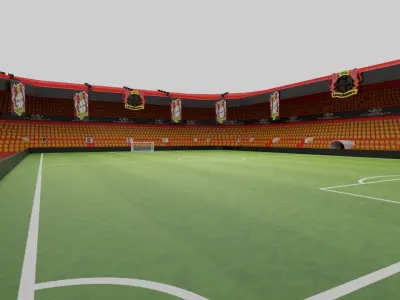 Bayer Leverkusen Football Stadium Low-poly 3D model