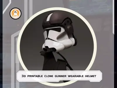 Star Wars 3D Print Wearable CL-Gunner Helmet Cosplay Costume 3D print model