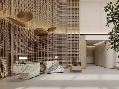 hotel lobby 3D model