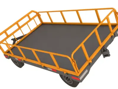 Airport Luggage Trolley 3D model buy