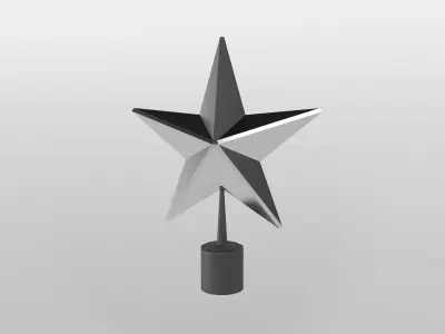 Christmas Star v1 002 Low-poly 3D model