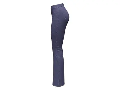 Ladies Bootcut Jeans Pants Low-poly 3D model