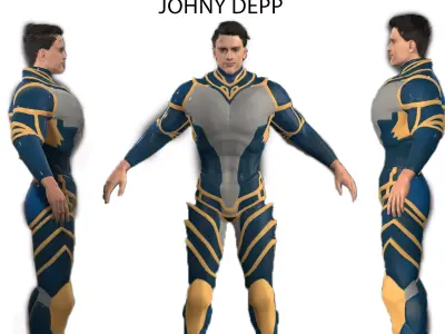 Penn Badgley as Void Knight  Low-poly 3D model