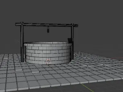 Low polly well model for games Free low-poly 3D model