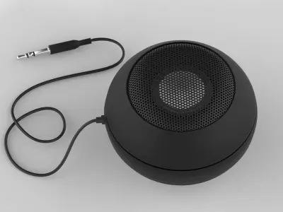 Speaker 3d model with light Low-poly 3D model