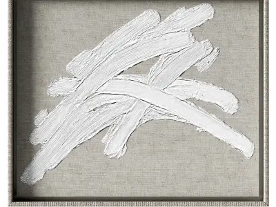 Plaster Brushstroke Wall Decor by Palecek 3D model