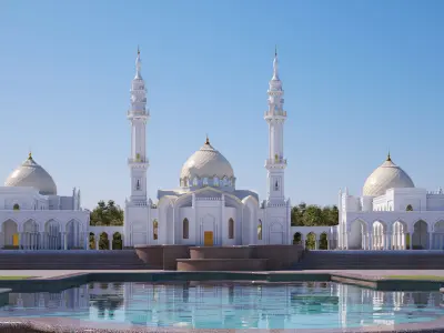 The White Mosque In Bolgar City 3D model
