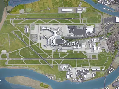 Vancouver - Airport - YVR Low-poly 3D model