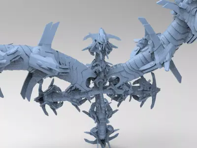 Transformer tail architecture 6 Low-poly 3D model