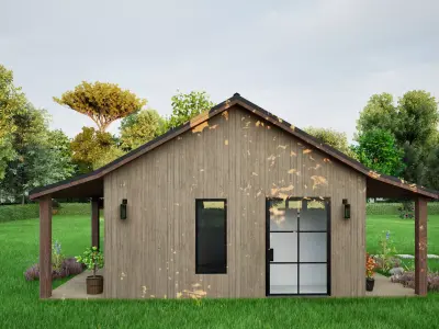 small barn house 3D model